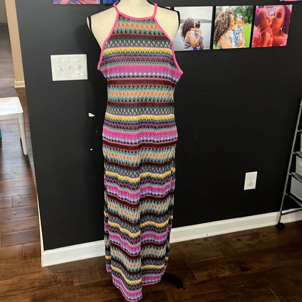 SHEIN halter dress with thigh slit